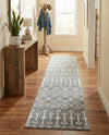 Marrakech Lattice Collection Area Rug - Medina (Gray) Runner Gray  lifestyle 44