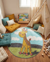 Wonder Tykes Collection Area Rug -  Frolic Round Blue  lifestyle 26