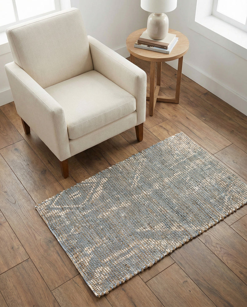 Savannah Threads Collection Area Rug -  Kalahari Rectangle Antique Blue  lifestyle 5
