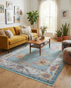 Arcadia Rugs Collection Area Rug - Eden (Aqua and Blue) Rectangle Aqua and Blue  lifestyle 19