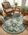 Brighton Terrace Collection Area Rug -  Rottingdean (Green) Round Green  lifestyle 36
