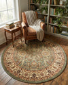 Jaipur Elegance Collection Area Rug -  City Round Light Green  lifestyle 48