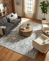 Charleston Elegance Collection Area Rug -  Seaport (Gray) Rectangle Gray  lifestyle 11