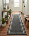 Terrace Fringe Collection Area Rug - Veranda (Black) Runner Black  lifestyle 50