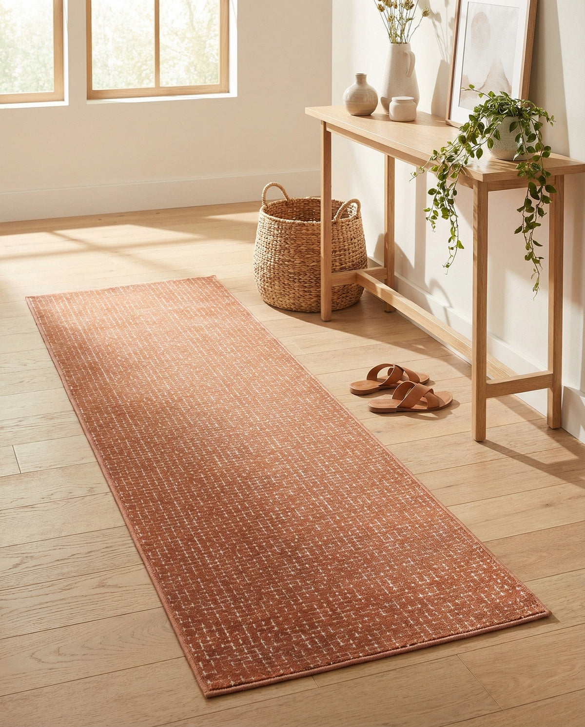 Aravalli Collection Area Rug -  Jaisalmer Runner Dusty Pink  lifestyle 154