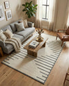 Monochrome Collection Area Rug -  Ash Rectangle Ivory White  lifestyle 18