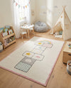 Wonder Tykes Collection Area Rug -  Swirl Rectangle Ivory  lifestyle 5