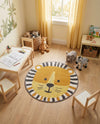 Wonder Tykes Collection Area Rug -  Riddle Round Light Brown  lifestyle 7