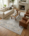 Savannah Series Collection Area Rug -  Beaufort Rectangle Cloud Gray  lifestyle 65