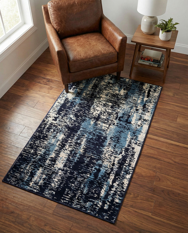 Coastal Haven Collection Area Rug -  Pelican Rectangle Navy Blue  lifestyle 14