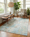 Lagoon Oasis Collection Area Rug -  Seagrass Rectangle Teal  lifestyle 31
