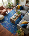 Meadow Breeze Collection Area Rug -  Sunbeam Rectangle Blue  lifestyle 46