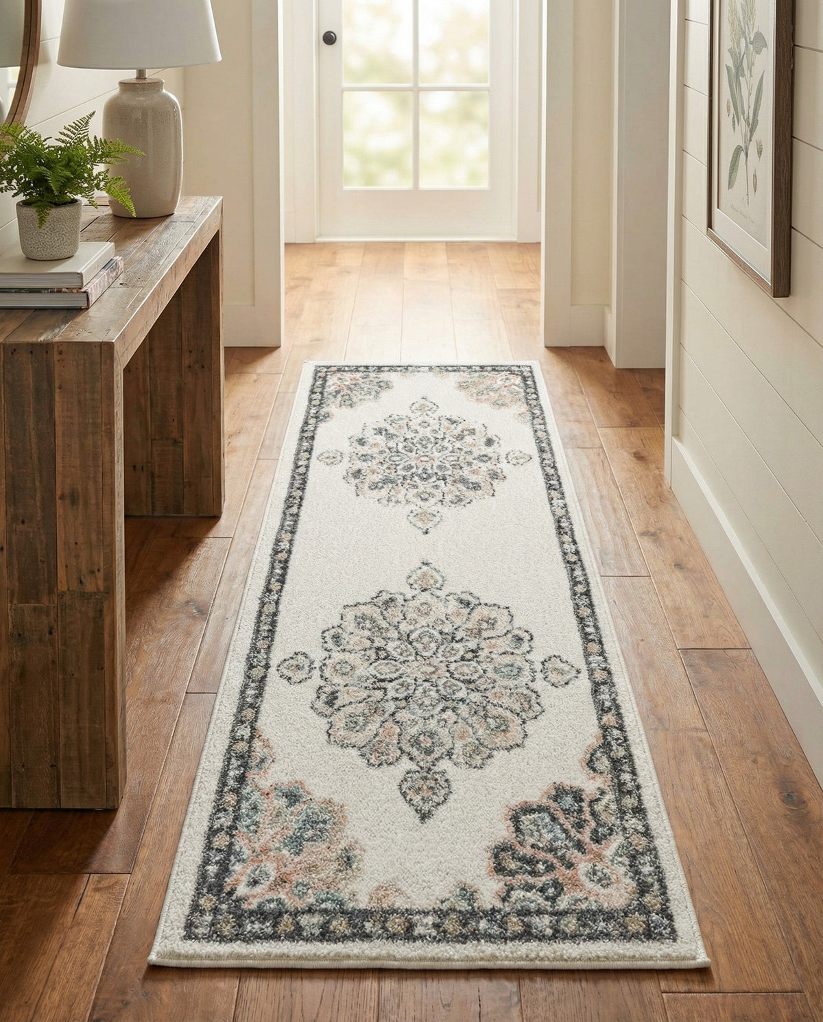 Beverly Grove Collection Area Rug - Melrose (Ivory) Runner Ivory  lifestyle 81