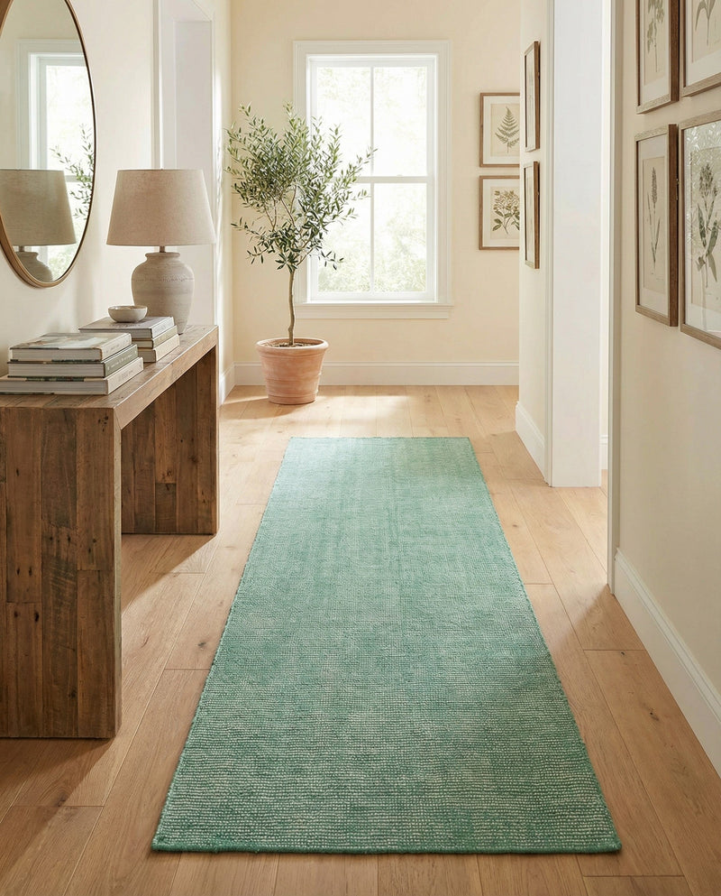 Berkshire Estate Collection Area Rug - Windsor (Green) Runner Green  lifestyle 41