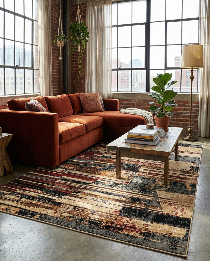 Neptune Elegance Collection Area Rug - Triton Rectangle Multi  lifestyle 10