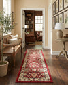 Tabriz Tapestry Collection Area Rug - Sahand (Red) Runner Red  lifestyle 41