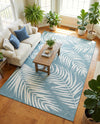 Seaside Blooms Collection Area Rug - Verdure (Light Aqua) Rectangle Light Aqua  lifestyle 16