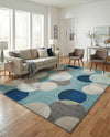 Chromatic Oasis Collection Area Rug -  Zephyr Rectangle Blue  lifestyle 34