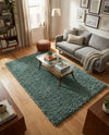 Eternal Plush Oasis Collection Area Rug -  Tranquility (Forest Green) Rectangle Forest Green  lifestyle 16
