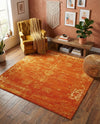Riviera Elegance Collection Area Rug - Antibes (Orange) Square Orange  lifestyle 76