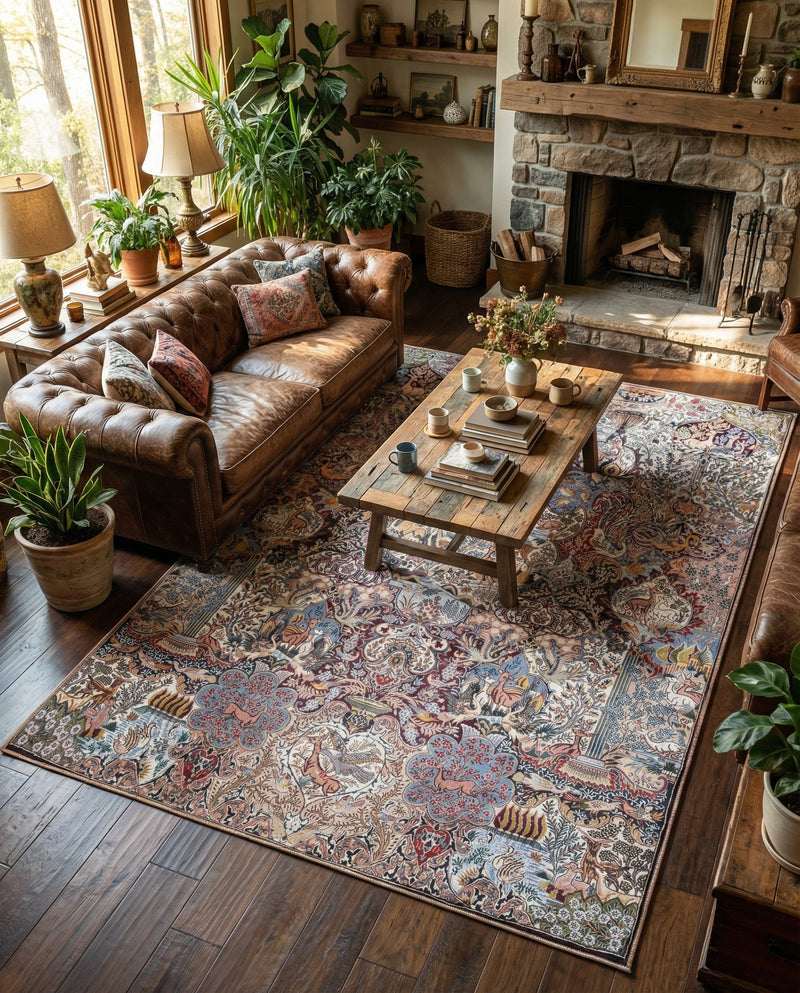 Heritage Elegance Collection Area Rug -  Louvre Rectangle Multi  lifestyle 3