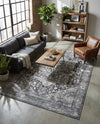 Casablanca Tapestry Collection Area Rug - Fes Rectangle Steel gray  lifestyle 28