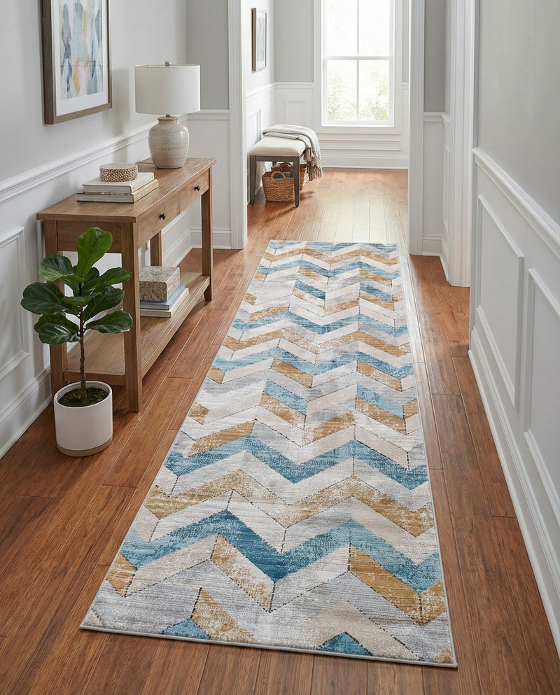 Dresden Elegance Collection Area Rug -  Bautzen Runner Blue  lifestyle 48