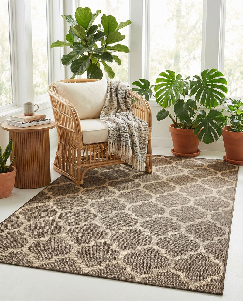 Sahara Sands Collection Area Rug -  Dahshur Rectangle Brown  lifestyle 17