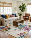 Meadow Breeze Collection Area Rug - Wildflower Rectangle Ivory  lifestyle 18
