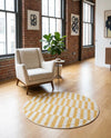 Soho Elegance Collection Area Rug -  Hudson (Yellow) Round Yellow  lifestyle 44