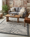 Savannah Sojourn Collection Area Rug -  Kalahari Rectangle Gray and Ivory  lifestyle 6