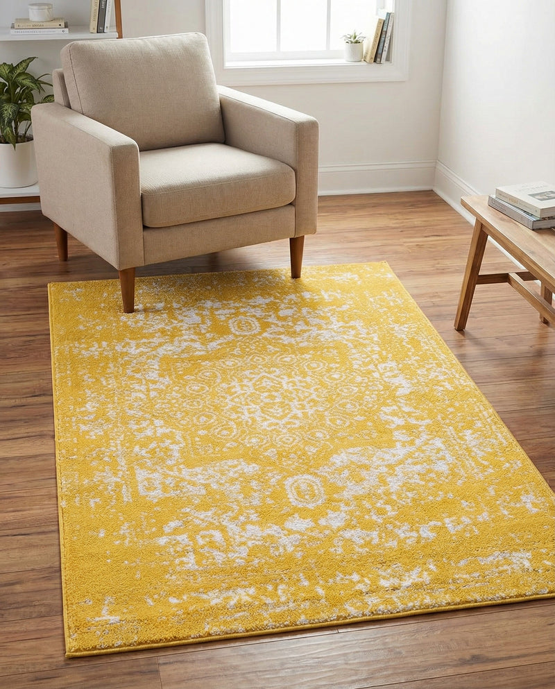 Georgetown Rugs Collection Area Rug - Dupont (Yellow) Rectangle Yellow  lifestyle 21