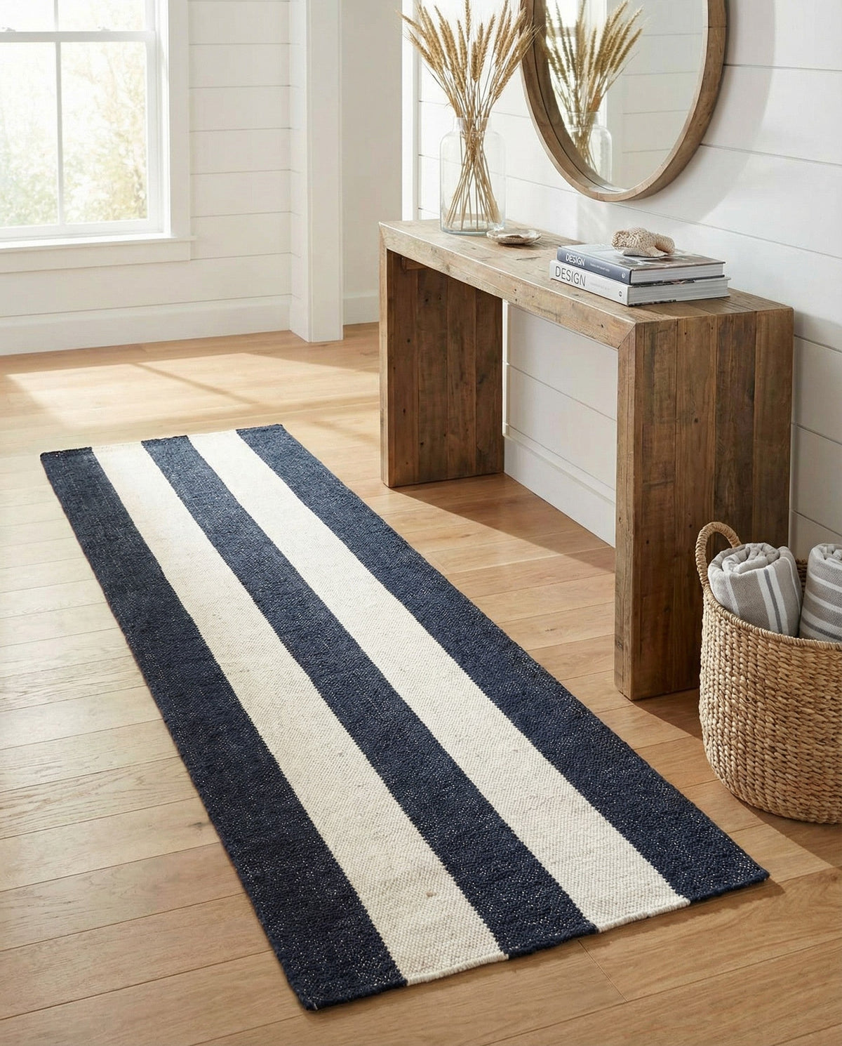 Martha's Vineyard Blueprints Collection Area Rug - Edgartown Runner Nautical Navy  lifestyle 171