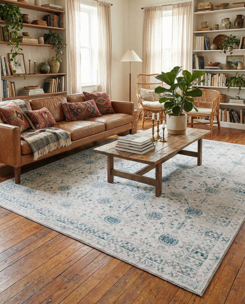 Heritage Elegance Collection Area Rug -  Chatsworth Rectangle Ivory  lifestyle 34
