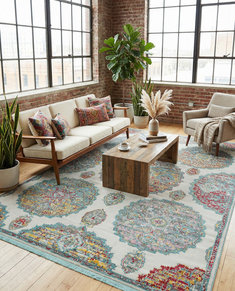 Arcadia Rugs Collection Area Rug -  Atlantis (Cream) Rectangle Cream  lifestyle 3