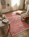 Zigzag Marina Collection Area Rug - HarborStripes Rectangle Multi  lifestyle 46