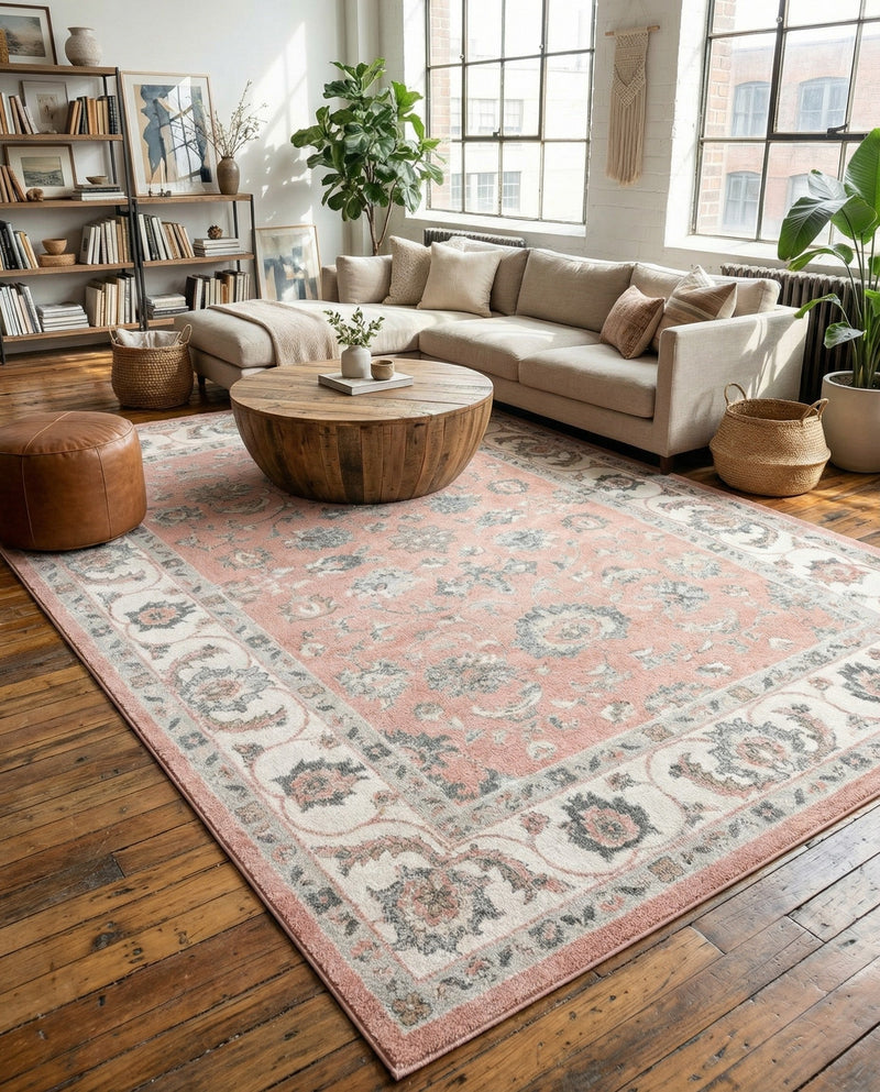 Adriana Terrace Collection Area Rug -  Positano (Rose) Rectangle Rose  lifestyle 11