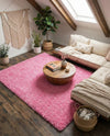 Plush Oasis Collection Area Rug - Serenity (Taffy Pink) Rectangle Taffy Pink  lifestyle 22