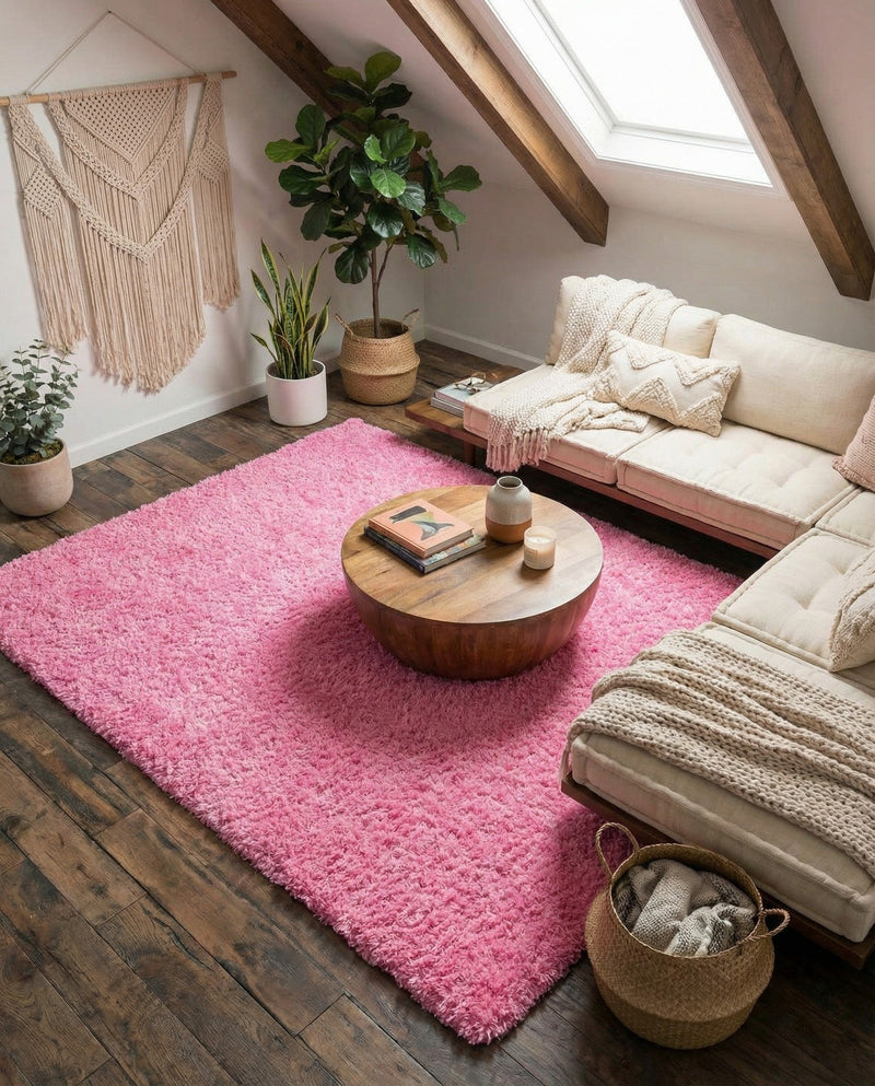 Plush Oasis Collection Area Rug - Serenity (Taffy Pink) Rectangle Taffy Pink  lifestyle 22