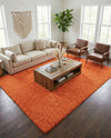 Plush Oasis Collection Area Rug - Serenity (Tiger Orange) Rectangle Tiger Orange  lifestyle 20
