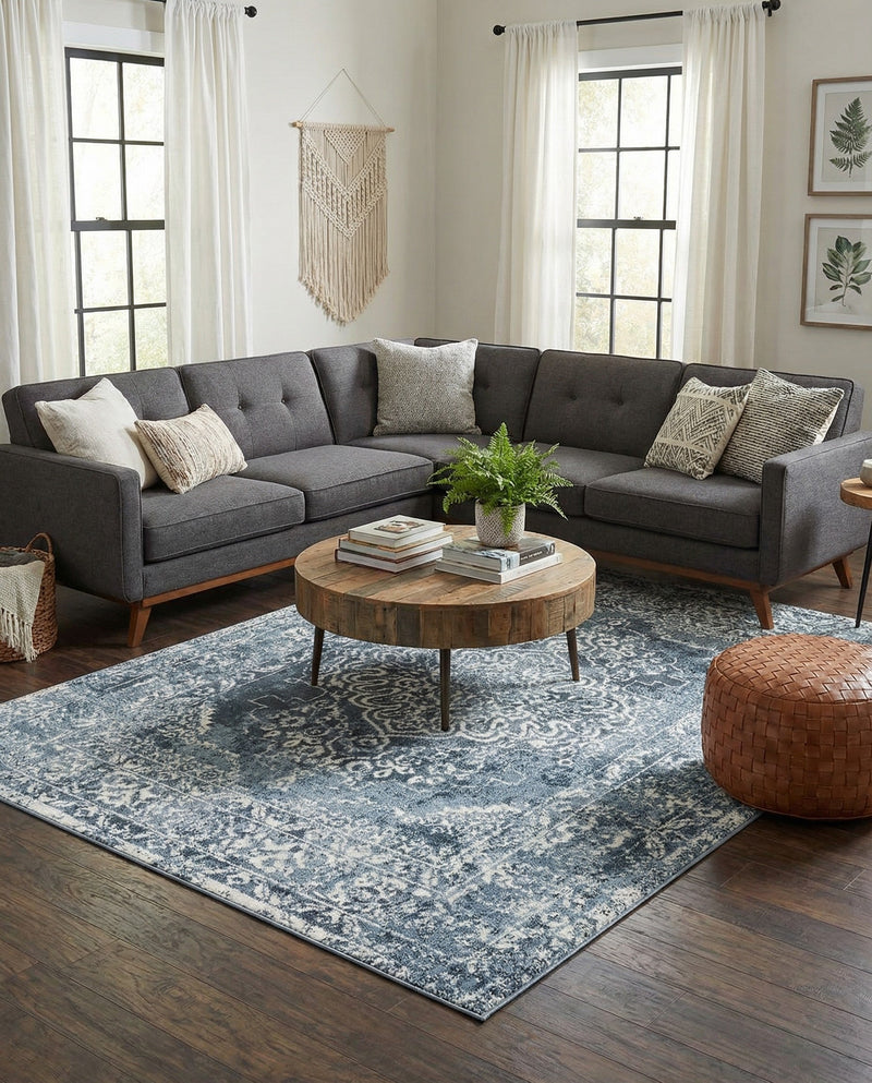 Cambridge Classics Collection Area Rug -  Magdalene (Blue) Rectangle Blue  lifestyle 13