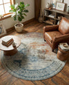 Caribbean Breeze Collection Area Rug -  Yucatan Round Multi  lifestyle 53