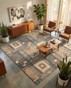 Savannah Sojourn Collection Area Rug -  Tsavo Square Multi  lifestyle 80