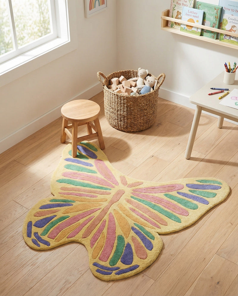 Whimsy Wonders Wool Collection Area Rug -  Ocean Rectangle Multi  lifestyle 5