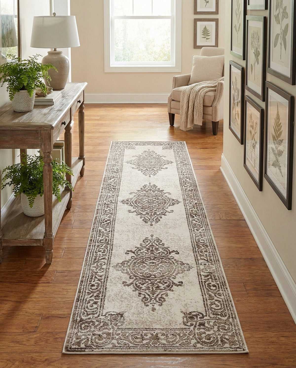 Sanctuary Retreat Collection Area Rug - Haven Runner Chocolate Brown  lifestyle 189
