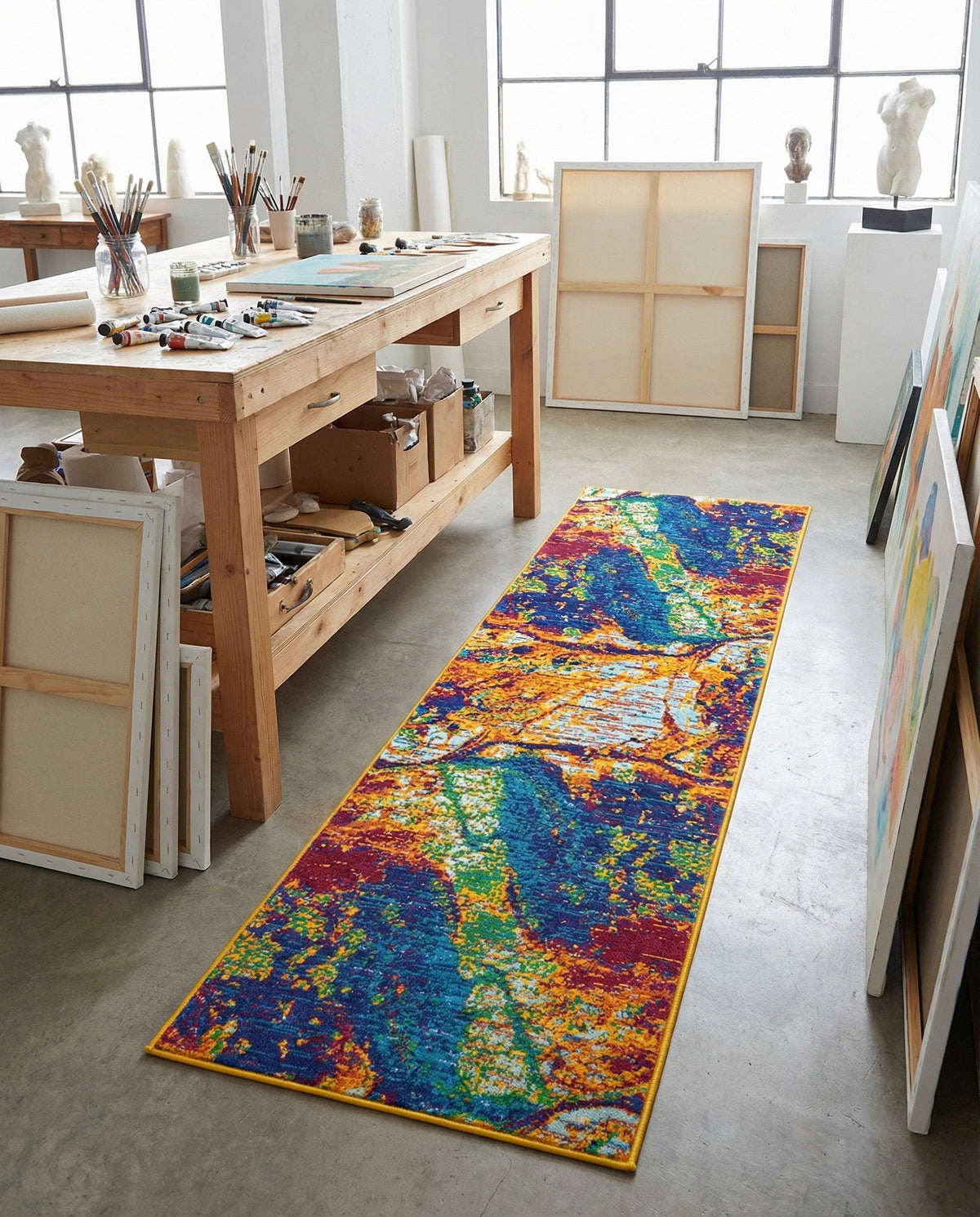 Caribbean Cove Collection Area Rug -  Bequia Runner Multi  lifestyle 74