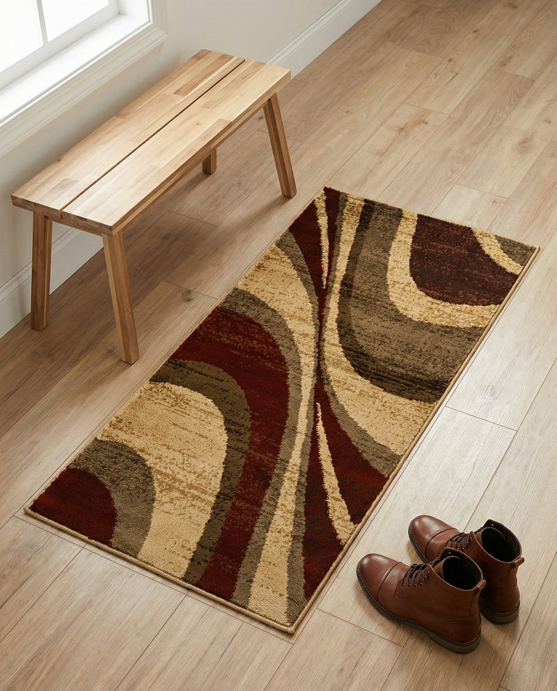 Bistro Lounge Collection Area Rug -  Frappe Runner Beige  lifestyle 48