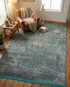 Caribbean Breeze Collection Area Rug -  Martinique Rectangle Turquoise  lifestyle 3