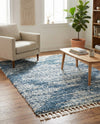 Tranquil Tides Shag Collection Area Rug -  Azure Rectangle Blue  lifestyle 41