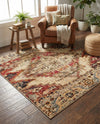 Neptune Elegance Collection Area Rug -  Naiad Square Burgundy Beige  lifestyle 68
